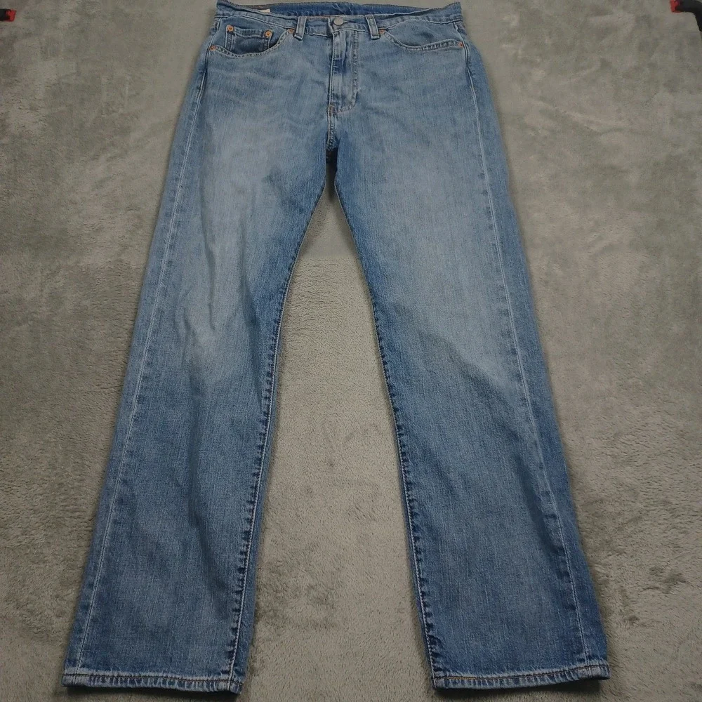 Levis 505 Jeans Mens 33x32 Blue Denim‎ Premium Pockets Cotton Casual